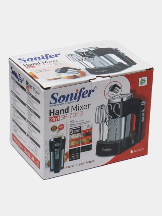 Sonifer qo'l mikser, turbo rejim, 5 tezlik, 500 vt, Mikser