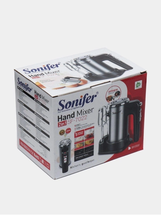 Sonifer qo'l mikser, turbo rejim, 5 tezlik, 500 vt, Mikser