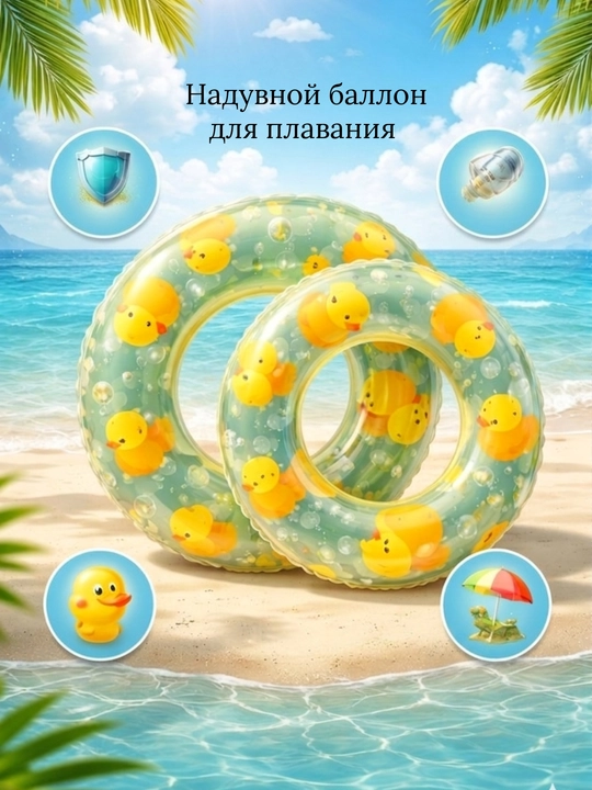 Tashqi diametri 70 sm bo‘lgan shishiriladigan ballon, cho‘milish balloni, 1dona - 