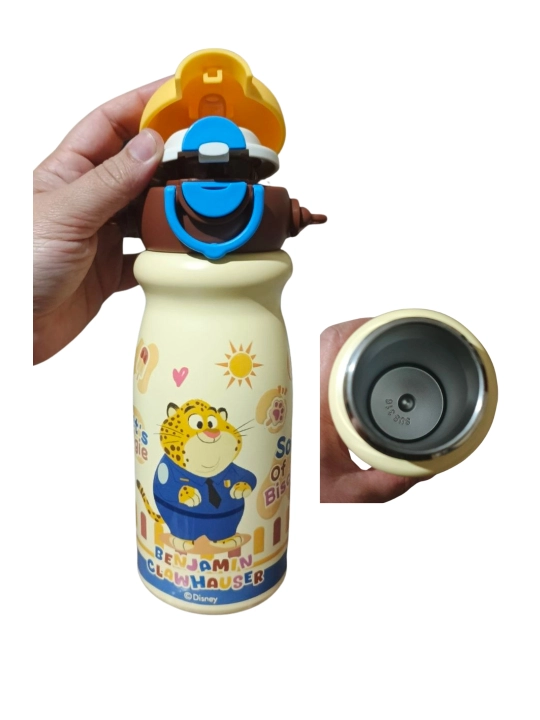 Zootopia uslubidagi trubkali termos-poilnik, 550 ml