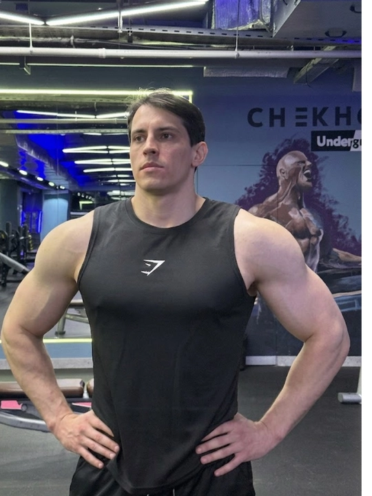 Erkaklar uchun mayka Gymshark, kompression, sport, elastik, tez quriydigan, fitnes uchun