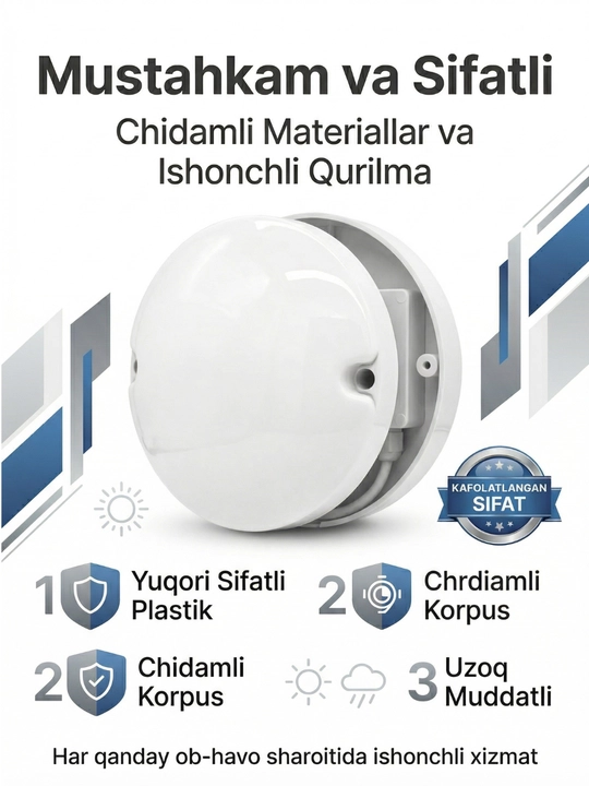 LED Devor Chirog‘i Dumaloq 12W / 18W –, Uy va Tashqi Devorlar Uchun Yoritgich led lampa