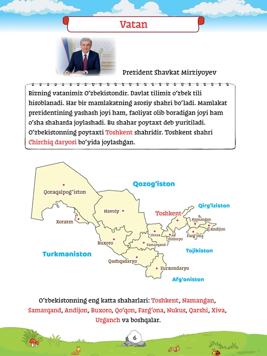 “Temurbek va Samarxon atrofimizdagi olamni o‘rganadi”, 5–6 yoshdagi bolalar uchun