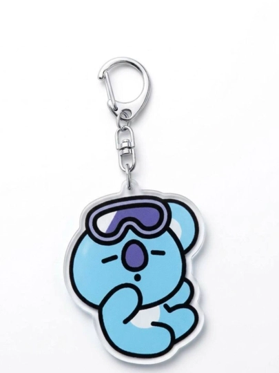 Мини-брелок BT21 персонажи BTS, аксессуар для сумок и ключей — SEOULUZ-BT21BRELOK-СИНИЙ