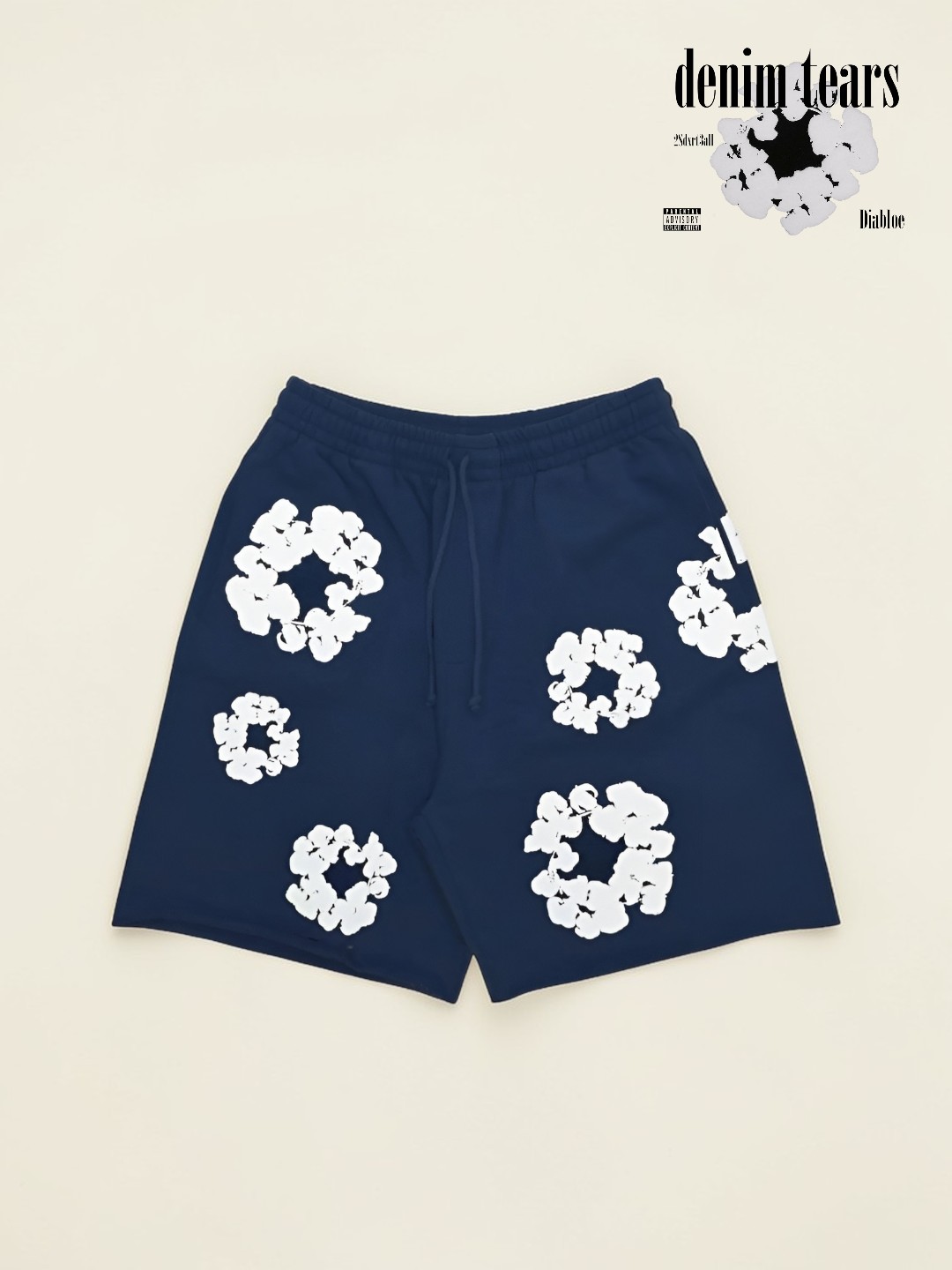 Denim Tears shorti printli uniseks sovg‘a Y 2 K shortik oversize Y2K yigitlar qizlar uchun - 