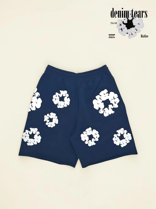Denim Tears shorti printli uniseks sovg‘a Y 2 K shortik oversize Y2K yigitlar qizlar uchun