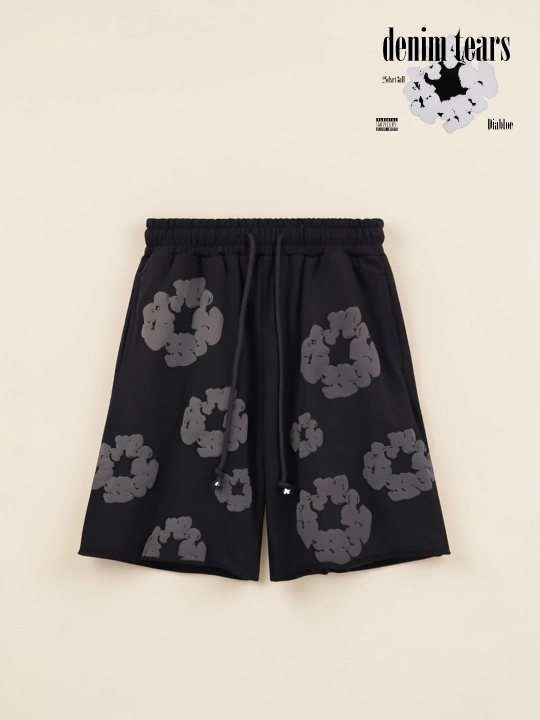 Denim Tears shorti printli uniseks sovg‘a Y 2 K shortik oversize Y2K yigitlar qizlar uchun - 