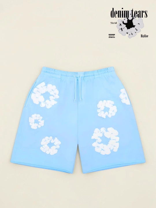 Denim Tears shorti printli uniseks sovg‘a Y 2 K shortik oversize Y2K yigitlar qizlar uchun - 