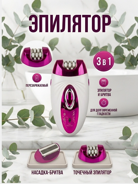 Simsiz epilyator M.A.C. Styler, ayollar uchun professional depilyator