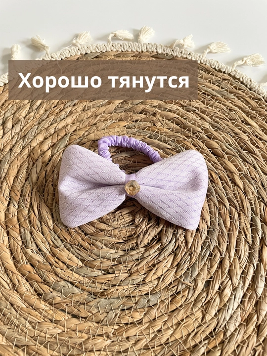 Эластичная резинка для волос с бантиком для девочек - 