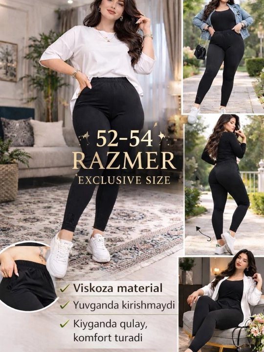 Ayollar  legginslari, katta o‘lchamdagi losinlar, sport va uy uchun qulay stretch shimlar - 