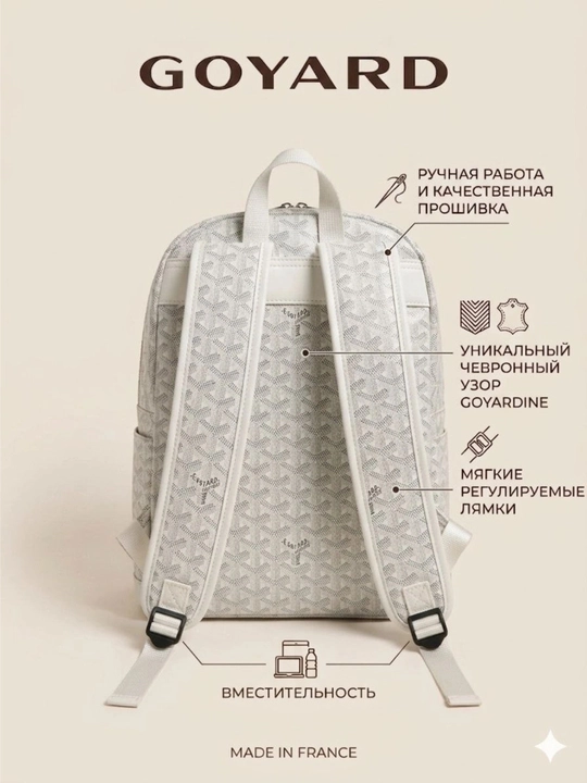 Goyard uniseks sumka-ryukzak — erkaklar va ayollar uchun universal model