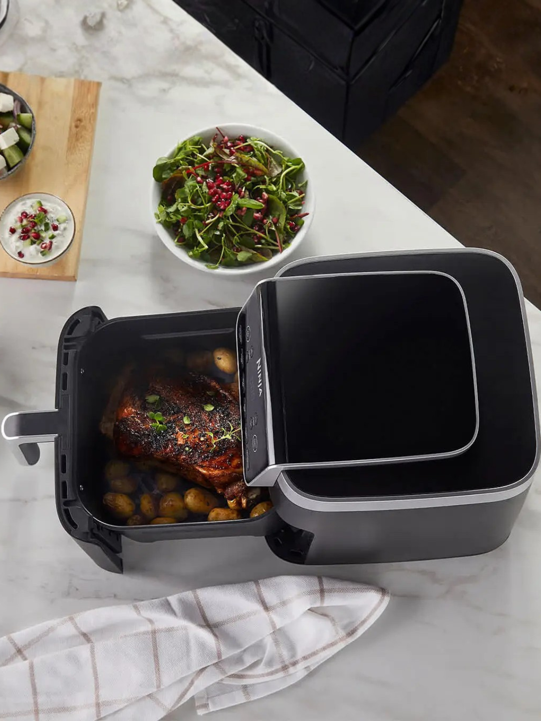 Аэрогриль Ninja AF180 (Air Fryer), фритюрница, мультипечь, для дома, с дисплеем