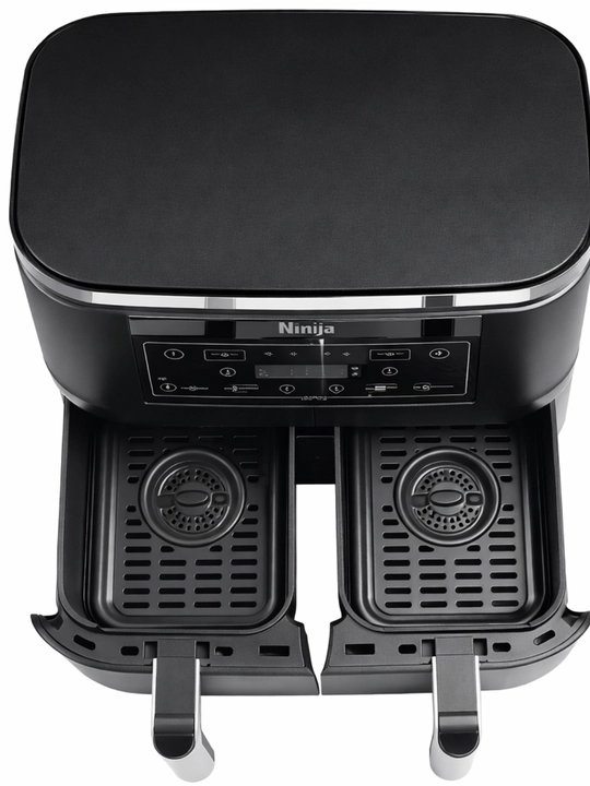 Ninja AF300 Ikki Zonali aerogrill , 7.6 L, yog'siz, 2 savat