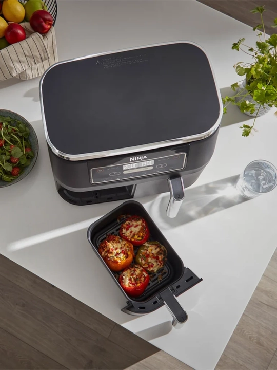 Ninja AF300 Ikki Zonali aerogrill , 7.6 L, yog'siz, 2 savat