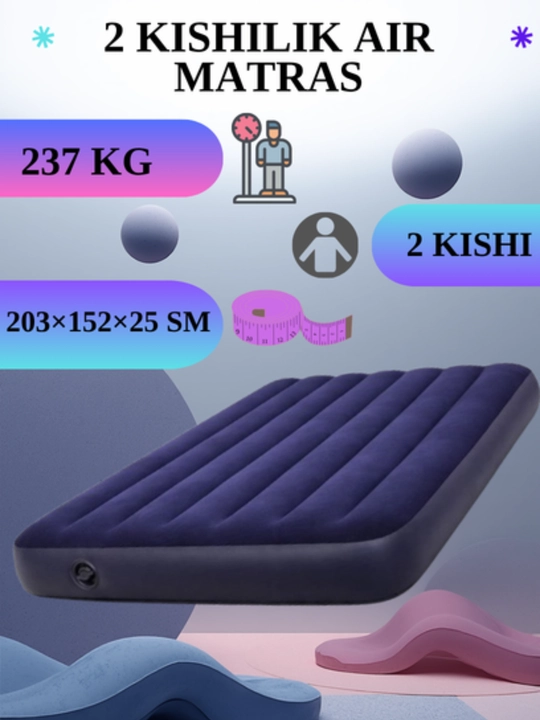 Puflanadigan matras, Air matras, uyda uxlash va dam olish uchun havo matrasi - 