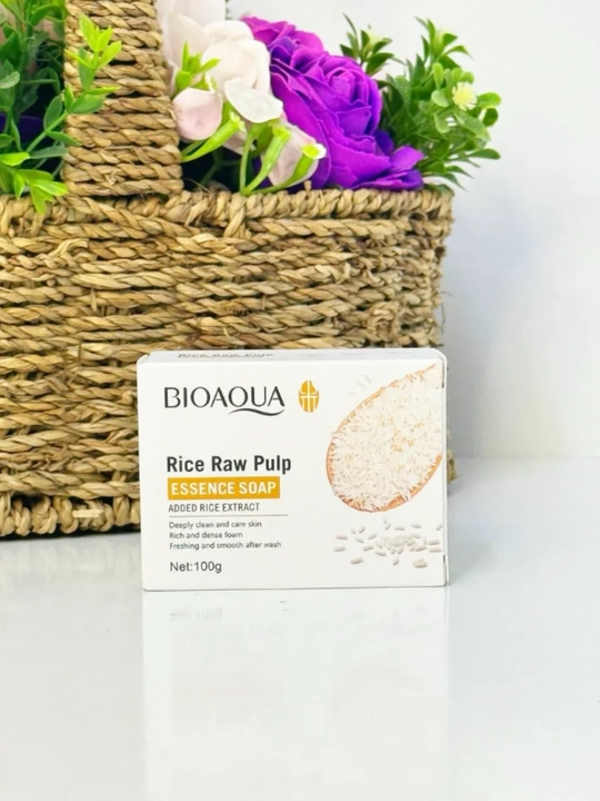 Мыло отбеливающие BIOAQUA, с экстрактом риса, для лица и тела, 100 г