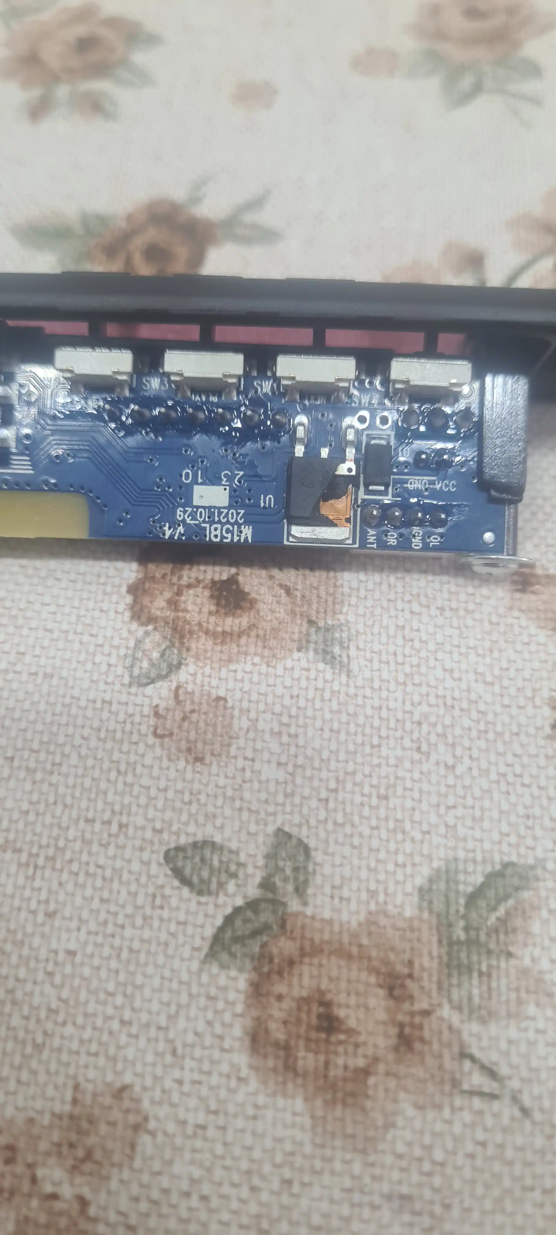 Mp3 modul, audiodekoder pultli, 12V, FM, AUX