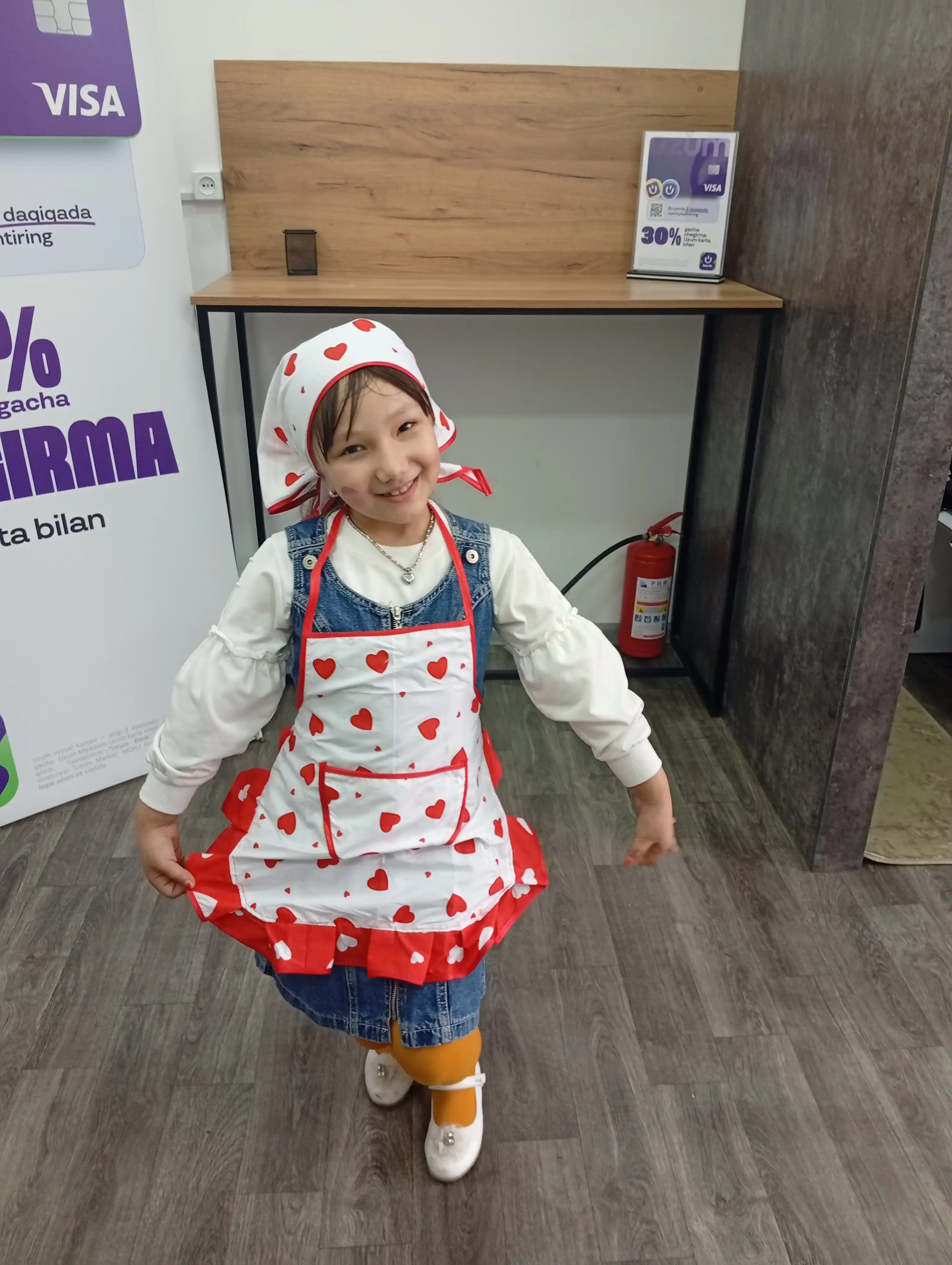 Фартук и косынка для маленьких девочек, для кухни и домашних дел, из хорошей ткани