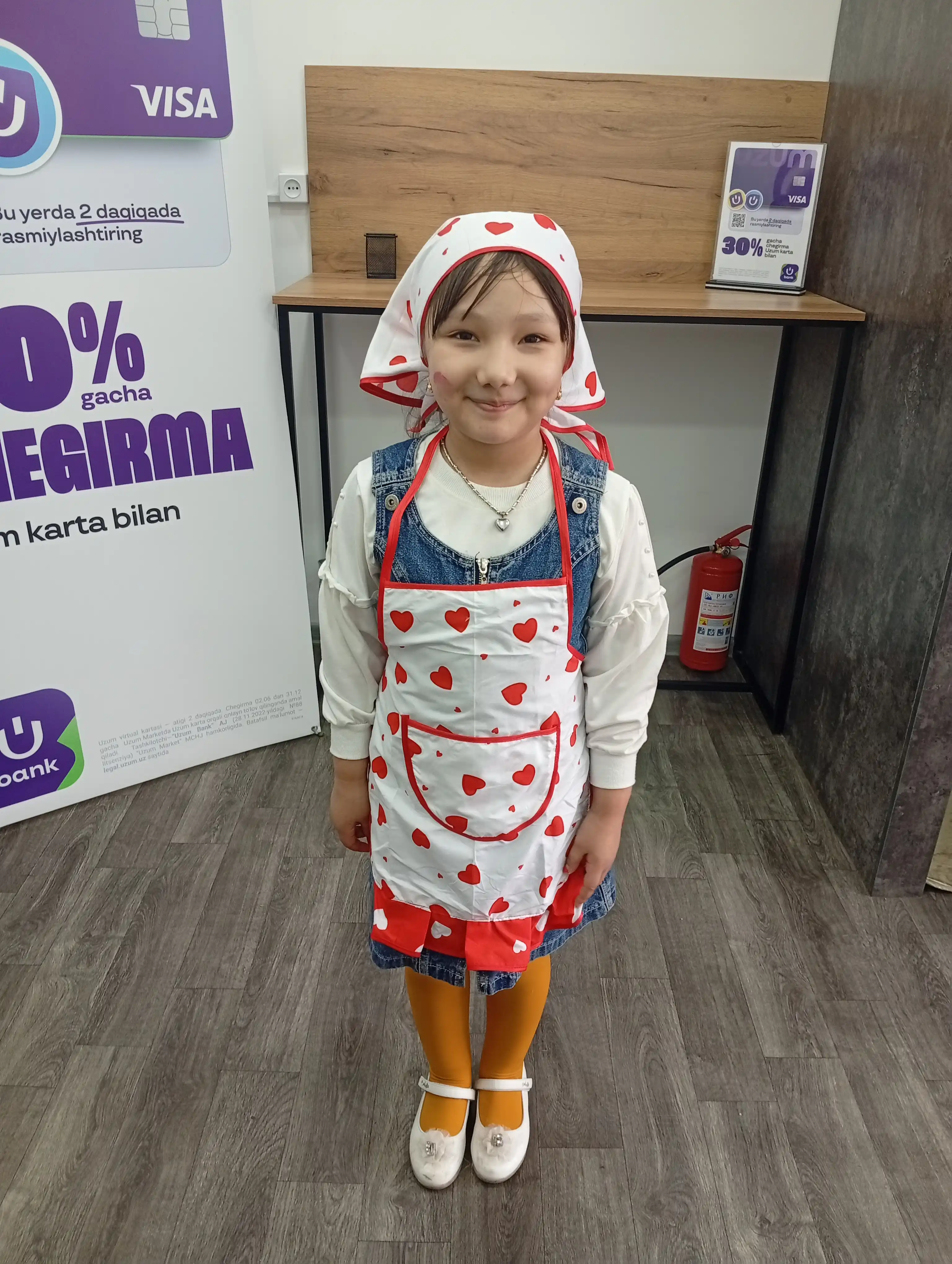 Фартук и косынка для маленьких девочек, для кухни и домашних дел, из хорошей ткани
