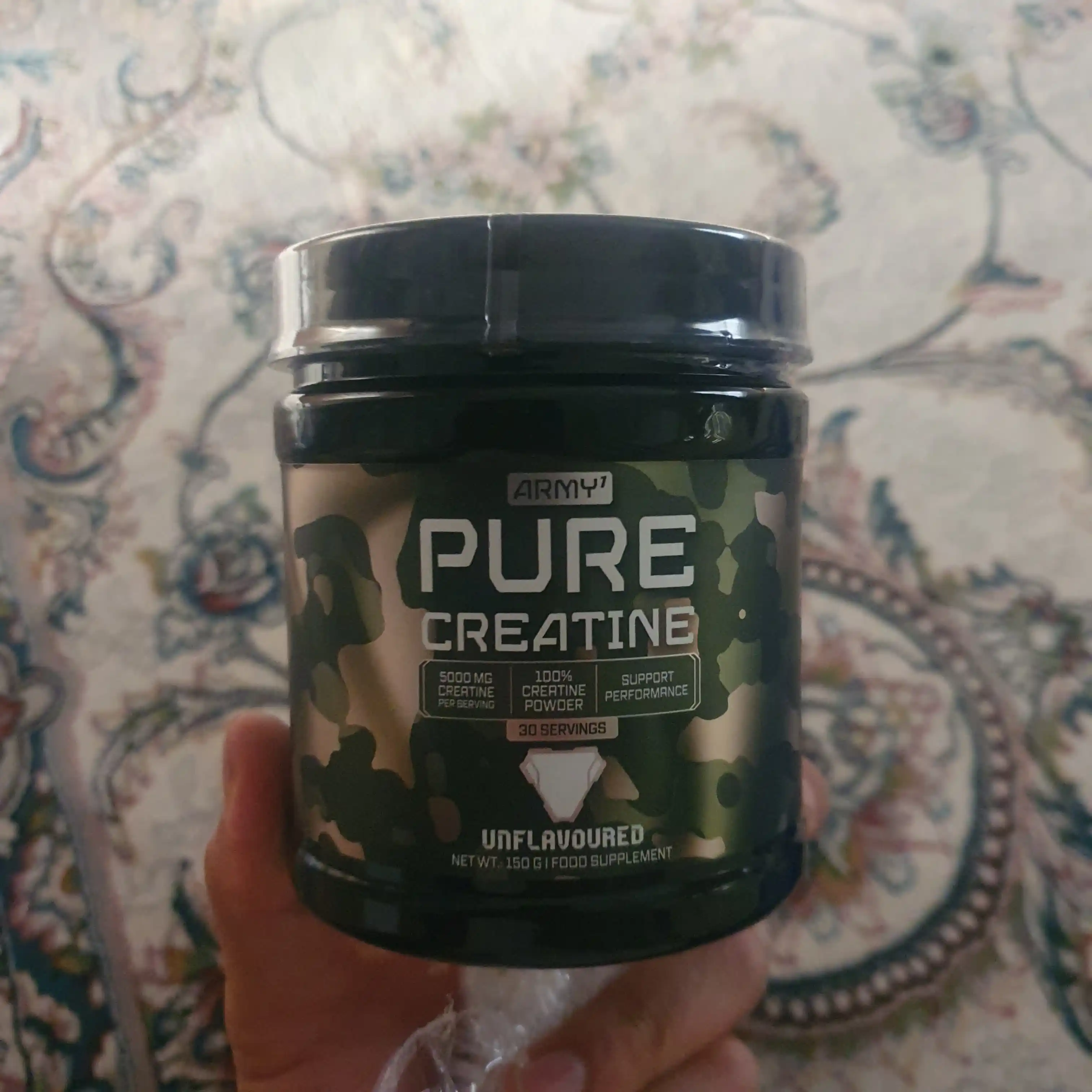 Kreatin monogidrat Army1 Pure Creatine 150 g ta’msiz halol 30 porsiya