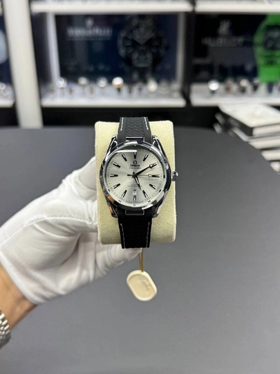 Мужские наручные часы OMEGA в классическом стиле, в подарочной упаковке, кварцевый механизм
