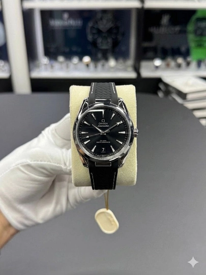 Мужские наручные часы OMEGA в классическом стиле, в подарочной упаковке, кварцевый механизм — IWATCHE-120W440-ЧЕРН