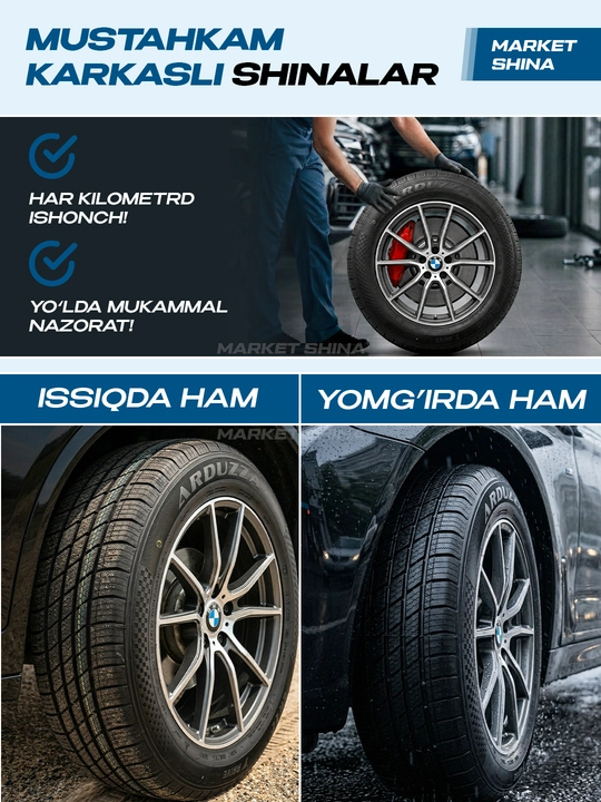 ARDUZZA – LARGO TYRES, Xitoyda ishlab chiqarilgan, har faslga ideal, xavfsiz shina.
