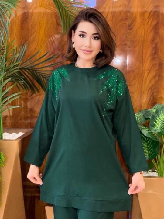 Двойка женская, oversize туника с брюками, свободный крой, на размеры 46-54 подходит
