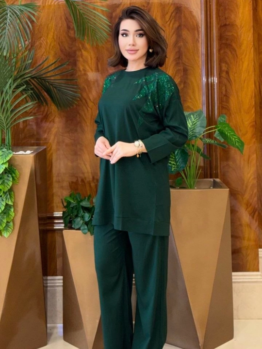 Двойка женская, oversize туника с брюками, свободный крой, на размеры 46-54 подходит