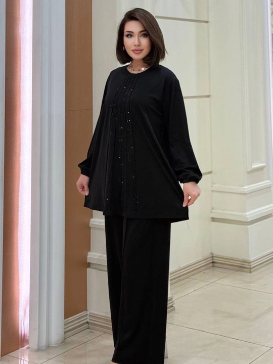 Двойка женская, oversize туника с брюками, свободный крой, на размеры 46-54 подходит