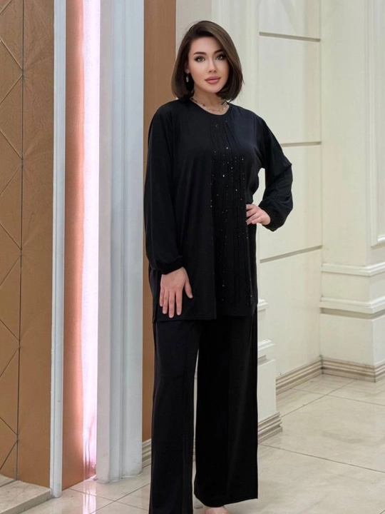 Двойка женская, oversize туника с брюками, свободный крой, на размеры 46-54 подходит