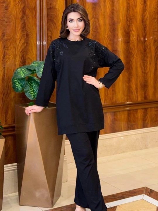 Двойка женская, oversize туника с брюками, свободный крой, на размеры 46-54 подходит