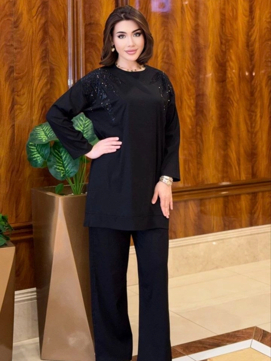 Двойка женская, oversize туника с брюками, свободный крой, на размеры 46-54 подходит
