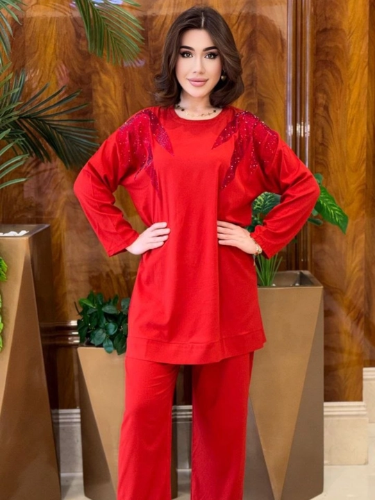 Двойка женская, oversize туника с брюками, свободный крой, на размеры 46-54 подходит