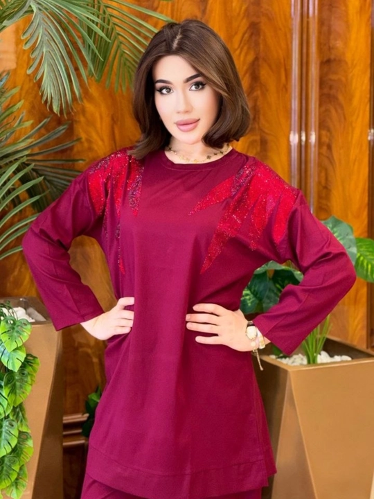 Двойка женская, oversize туника с брюками, свободный крой, на размеры 46-54 подходит