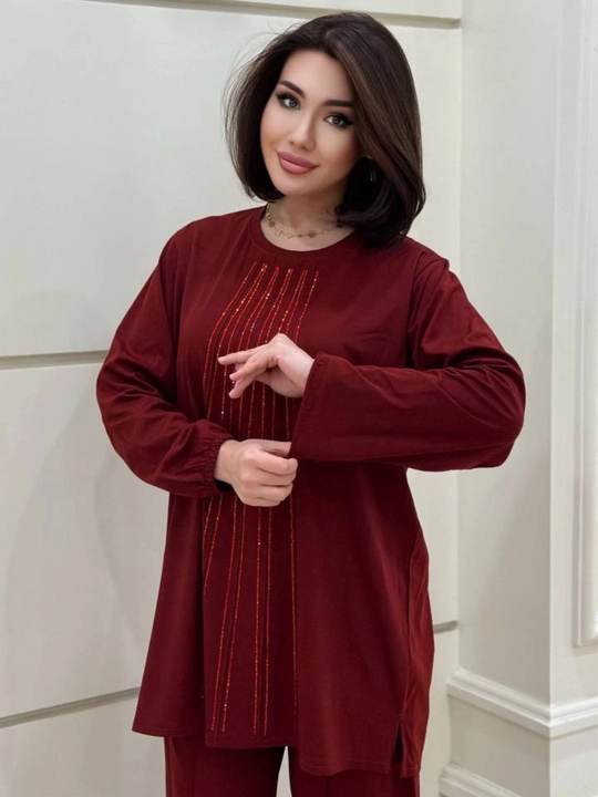 Двойка женская, oversize туника с брюками, свободный крой, на размеры 46-54 подходит