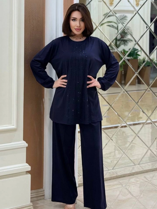 Двойка женская, oversize туника с брюками, свободный крой, на размеры 46-54 подходит