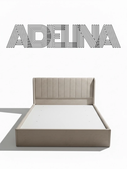 ADELINA — двуспальная кровать, кровать для взрослых, большая кровать — LOFTFUR-ADELINA-БЕЖМЕЛ-mato