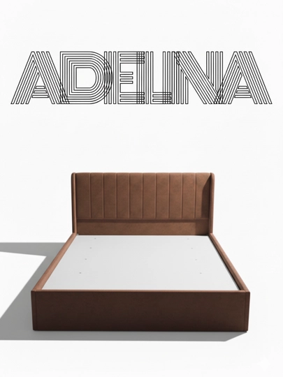 ADELINA — двуспальная кровать, кровать для взрослых, большая кровать — LOFTFUR-ADELINA-КОРИЧН-mato