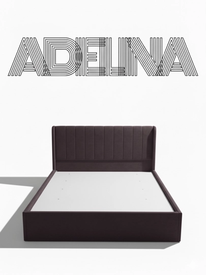ADELINA — двуспальная кровать, кровать для взрослых, большая кровать — LOFTFUR-ADELINA-ТЕМНКОР-teri