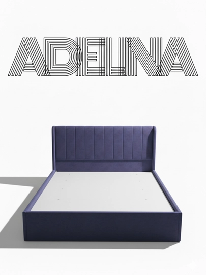 ADELINA — двуспальная кровать, кровать для взрослых, большая кровать — LOFTFUR-ADELINA-ТЕМНСИН-mato