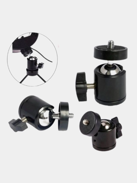 Universal tripod boshi (to‘p adapteri) 1/4", 360° aylanish