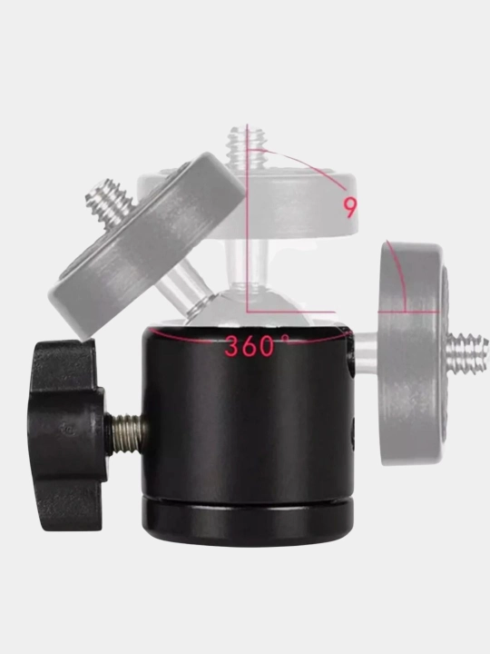 Universal tripod boshi (to‘p adapteri) 1/4", 360° aylanish