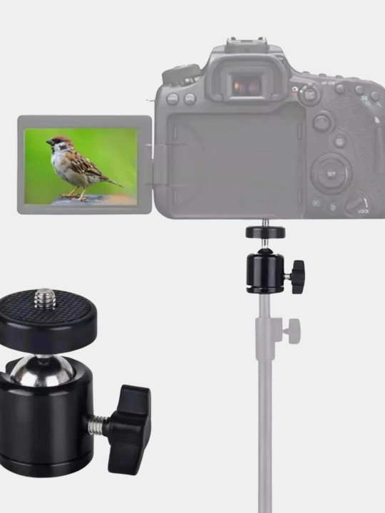 Universal tripod boshi (to‘p adapteri) 1/4", 360° aylanish