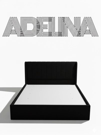 ADELINA — двуспальная кровать, кровать для взрослых, большая кровать — LOFTFUR-ADELINA-ЧЕРН-teri