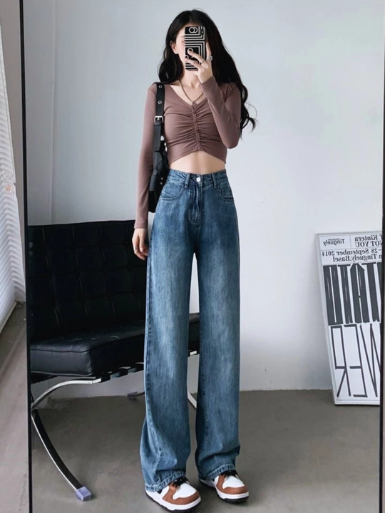 Ayollar uchun jinsi shim, keng jinsi shimlar oversize
