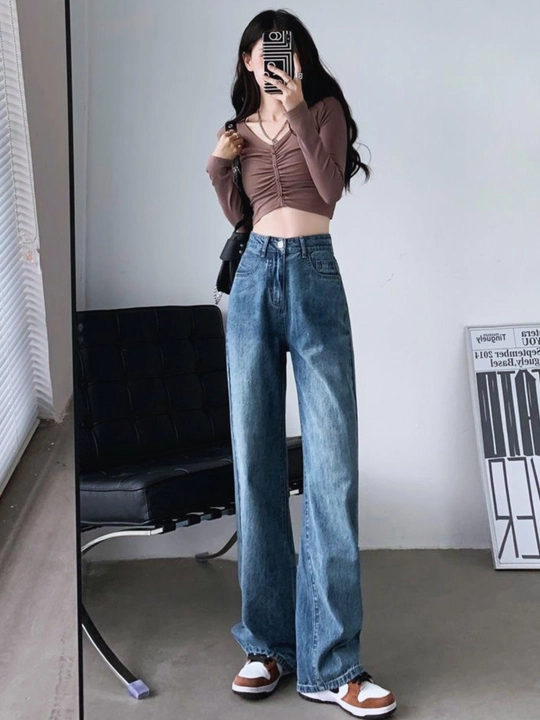 Ayollar uchun jinsi shim, keng jinsi shimlar oversize - 