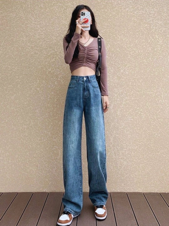 Ayollar uchun jinsi shim, keng jinsi shimlar oversize