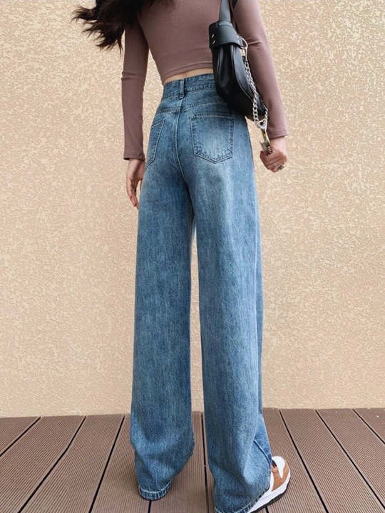 Ayollar uchun jinsi shim, keng jinsi shimlar oversize